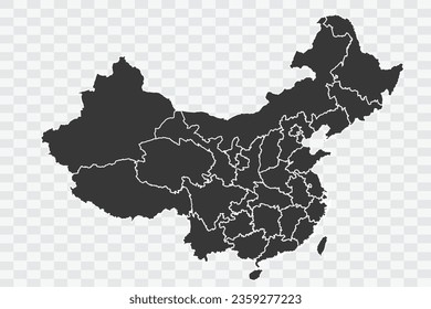 China Mapa sombra de color en archivos de calidad de fondo blanco Png