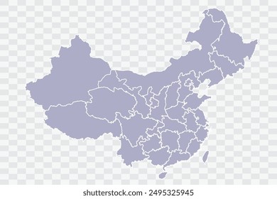 China Mapa de color plateado sobre fondo blanco archivos de calidad Png