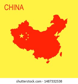 China of map vector illustration 