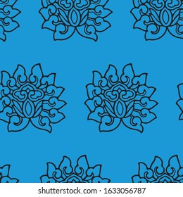 China mascot Vector abstract seamless pattern. Vintage art deco texture , Ideal for greeting card or backdrop template design , China background