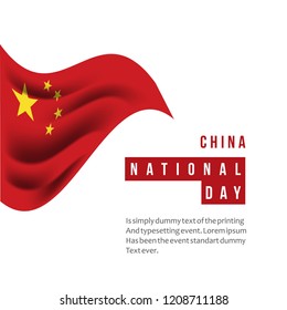 China National Day Vector Template Design Illustration