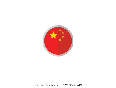 China national flag circle shape ball country emblem state symbol icon