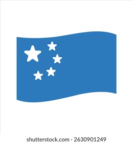 Ícone da bandeira nacional da China. Vetor e glifo