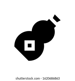 china new year related calabash or water chines vector with solid design