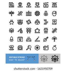 china new years, related solid icon, set in lineal styles vectors, illustrations,