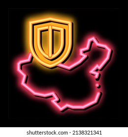 china en el mapa del vector del signo de luz neón. Icono brillante china en la señal del mapa. ilustración de símbolo transparente