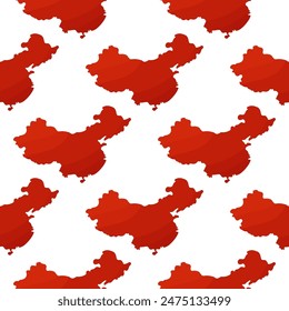 China on the world map. Seamless pattern. Geography of location. East Asia. the southeastern part of the Eurasian continent adjacent to the Pacific Ocean. Wallpaper, background. Vector illustration