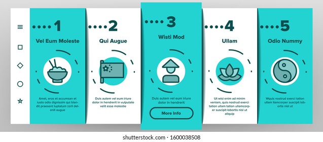 China Onboarding Mobile App Page Screen Vector