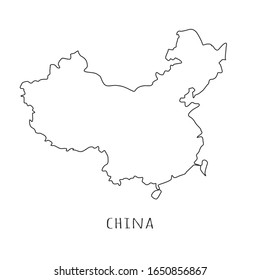 China Map Outline Stock Illustration 397801387 