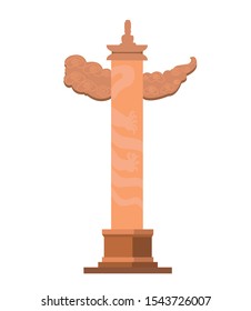 China Ornamental column vector old