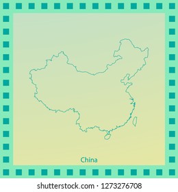 china outline map