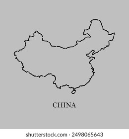 China outline map. Abstract design, vector illustration	