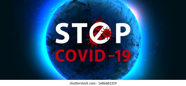 China pathogen respiratory influenza covid virus cells. New official name for Coronavirus disease named COVID-19. Coronavirus. Vector illustration.