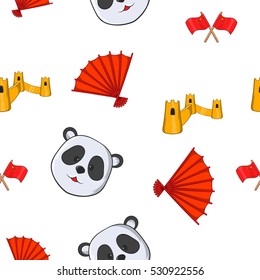 China pattern. Cartoon illustration of China vector pattern for web