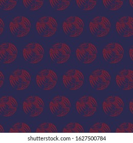 China Phoenix mascot Vector abstract seamless pattern. Vintage art deco texture , Ideal for greeting card or backdrop template design
