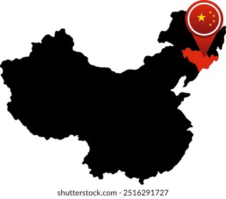 China pin map location Jiling