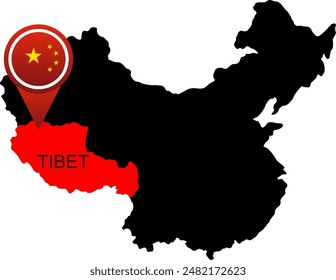 China pin map location Tibet 8