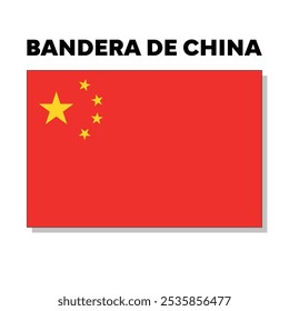 China Red Flag with Yellow Stars