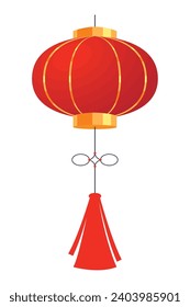 china red lanter vector isolated