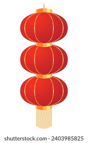 vectores de colgante rojo de china aislados