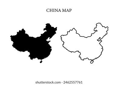 China region country map vector