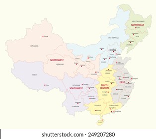 china regions map