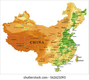 China Relief Map