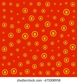 China Renminbi currency pattern illustration