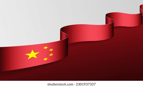 China ribbon flag background. Element of impact for the use you want to make of it.