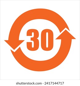 China RoHS Mark Label umweltfreundlich verwenden Zeitraum während EFUP 30 Jahre Orange.