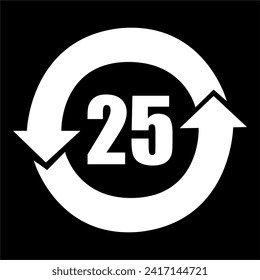 China RoHS Mark Label umweltfreundlich verwenden Zeitraum während EFUP 25 Jahre Weiß.
