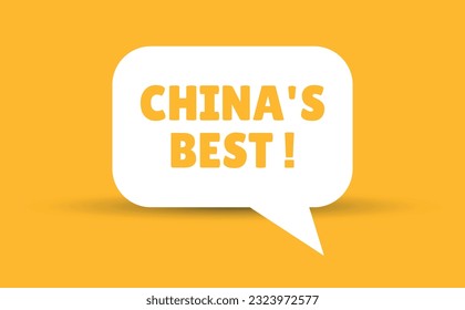 la mejor ilustración vectorial de burbuja de habla china. Burbuja del discurso de comunicación con el mejor texto de china