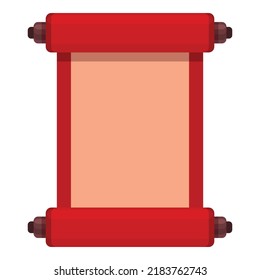 China scroll icon cartoon vector. Lunar chinese. New year