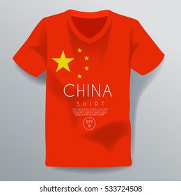 China Shirt : National Shirt Template : Vector Illustration