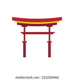 China sightseeing icon. Flat illustration of China sightseeing vector icon isolated on white background