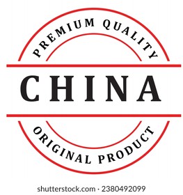 China. The sign premium quality. Original product. Framed with the flag of the country