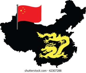 China silhouett - vector