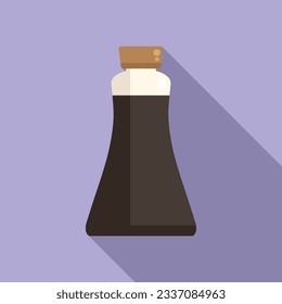 China soy sauce icon flat vector. Japan food. Cooking menu