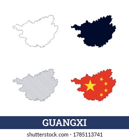 China State Guangxi Map Flag Vector Stock Vector Royalty Free 1785113741 China State Guangxi Map Flag Vector Stock Vector Royalty Free 1785113741