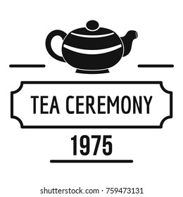 China tea logo. Simple illustration of china tea vector logo for web
