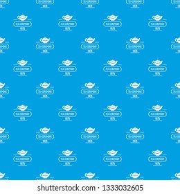 China tea pattern vector seamless blue repeat for any use