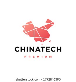 china tech connection logo vector icon illustration