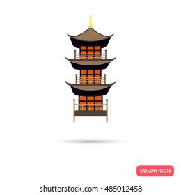 China temple color icon. Flat design