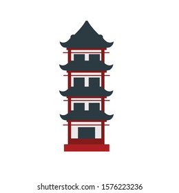 china temple simple clip art vector illustration