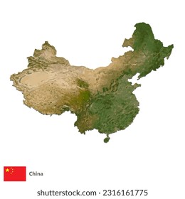 China Topography Country  Map Vector