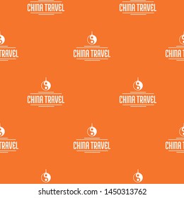 China tourism pattern vector orange for any web design best