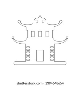 China Tower icon. Element of China for mobile concept and web apps icon. Outline, thin line icon for website design and development, app development