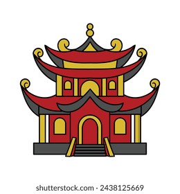 China Town Asia Traditional Building 