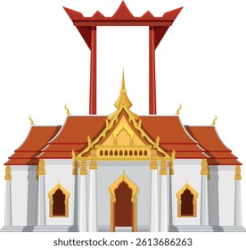 China town house with pillars. vestor