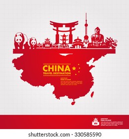 China Travel Vector Illustration